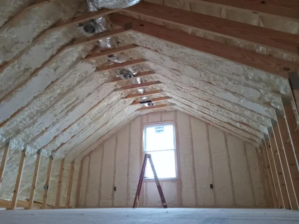 Spray foam roofing application for Crawl Space Insulation project in South Riding